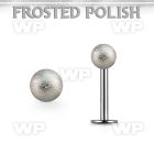 lbfo3 316l steel labret with a 3mm frosted steel ball