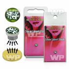 m2jbt 4mm silver 925 magnetic fake labret stud stud dices on belly piercing