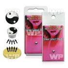 m2jbz 4mm silver 925 magnetic fake labret stud stud yin yang belly piercing