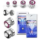 m2jmee0 magnetic steel fake cheater plug big ferido glued clear ear lobe piercing