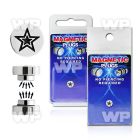 m2jmt steel magnetic fake plup star logo size 8mm belly piercing