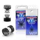 m2jmyp black steel magnetic fake plug out o ring belly piercing