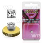 m2jv0 4mm silver 925 magnetic fake labret stud stud square shap belly piercing