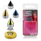 m2ri0 4mm magnetic fake ion plated cone shaped tragus stud belly piercing