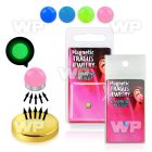 m2rit 3mm magnetic fake tragus stud glow in the dark ball belly piercing