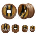 m37n organic double flare flesh tunnel sawo black areng croc ear lobe piercing