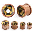 mc75f organic double flared flesh tunnel black areng wood jac ear lobe piercing