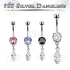 mcdvd29 steel belly banana w prong set cz marqui shaped cz