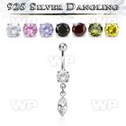 mcdvd29 steel belly banana w prong set cz marqui shaped cz