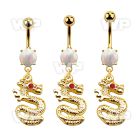 mgo721 gold steel belly banana w opal  dragon w crystal eyes