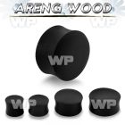 mo22 double flare black areng wood saddle plug ear lobe piercing