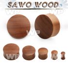 mo3 double flare sawo wood saddle plug ear lobe piercing