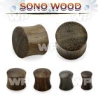 mou sono wood double flared saddle plug ear lobe piercing
