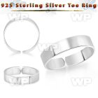 mrsep silver adjustable toe ring smooth
