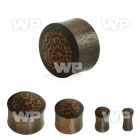 muo4 sono wood double flare saddle plug coconut wood inlay ear lobe piercing