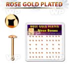 nbmx3rs box w 52 rose gold plated silver nose bones 2mm flat top