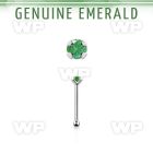 nbpge10 925 silver nose bone w a emerald stone