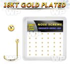 nwx18b box w 52 18k gold plated silver nose screws w 1.5mm ball