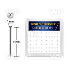 nymx5 box w 52 pcs silver bend it nose studs w 1mm flat tops