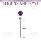 nypge1 925 silver bend it yourself nose stud w a amethyst 