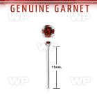 nypge2 925 silver bend it yourself nose stud w a garnet stone