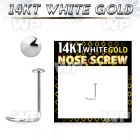 o3a1 14kt white gold nose screw 22g 0 6mm 2mm round top nose piercing