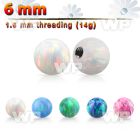 opi6 6mm synthetic opal ball with 14g (1.6mm) threading