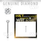 oum14e 14kt white gold nose bone prong set 1 5mm round real dia nose piercing