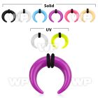 m76m acrylic pincher double o ring s gauge 14g to 00g 1 6mm ear lobe piercing
