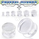 pgsii crystal quartz double flare stone plug