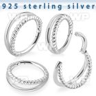 q3ixdey silver hinged segment clicker 16g plain twisted wire