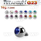 r7c4z 3mm press fit g23 titanium jewel ball shaped dermal top surface piercing