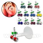 rai3k bio flex tragus piercing 1 2mm silver 925 cherry shaped tragus piercing