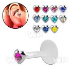 rai3y bio flex tragus piercing 1 2mm silver 925 heart shaped tragus piercing