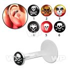 raibl bio flex tragus piercing 1 2mm 3mm flat push in silver tragus piercing