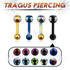 rair9 ion plated surgical steel tragus barbell 1 2mm upper 4mm 