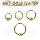 rgbcr16m 18k gold silver ball closure earrings, 16g 4mm ball