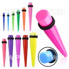 rm3q solid colored acrylic nail plug taper double o ring ear lobe piercing