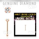 rnpdb1 14kt rose gold nose bone w a 1.5mm prong set diamond