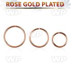rssel22 rose gold plated 925 silver seamless ring, 22g (0.6mm)