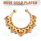 rssepd11 rose gold silver fake septum ring w a extra wide indian 