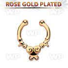 rssepd2 rose gold silver fake septum clicker in a indian