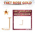 rsst 14kt rose gold nose screw w a 2.5mm gold star shaped top