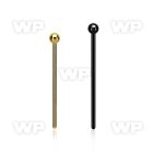 snybt20 pvd plated steel bend it nose stud w 2mm ball top