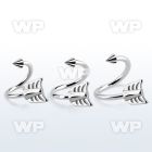 sp16aw 316l steel eyebrow spiral 1.6mm w cone steel arrow end