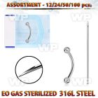 sset01 professional piercing kit steel eyebrow bananas needle