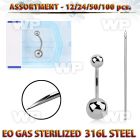 sset04 professional piercing kit steel belly bananas needles