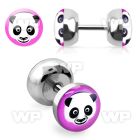 steel fake plug w cute p&a on pink background logo