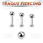 tlbb4s 316l steel tragus labret 16g w a 4mm ball 