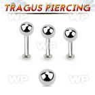 tlbb5s 316l steel tragus labret 16g w a 5mm ball 